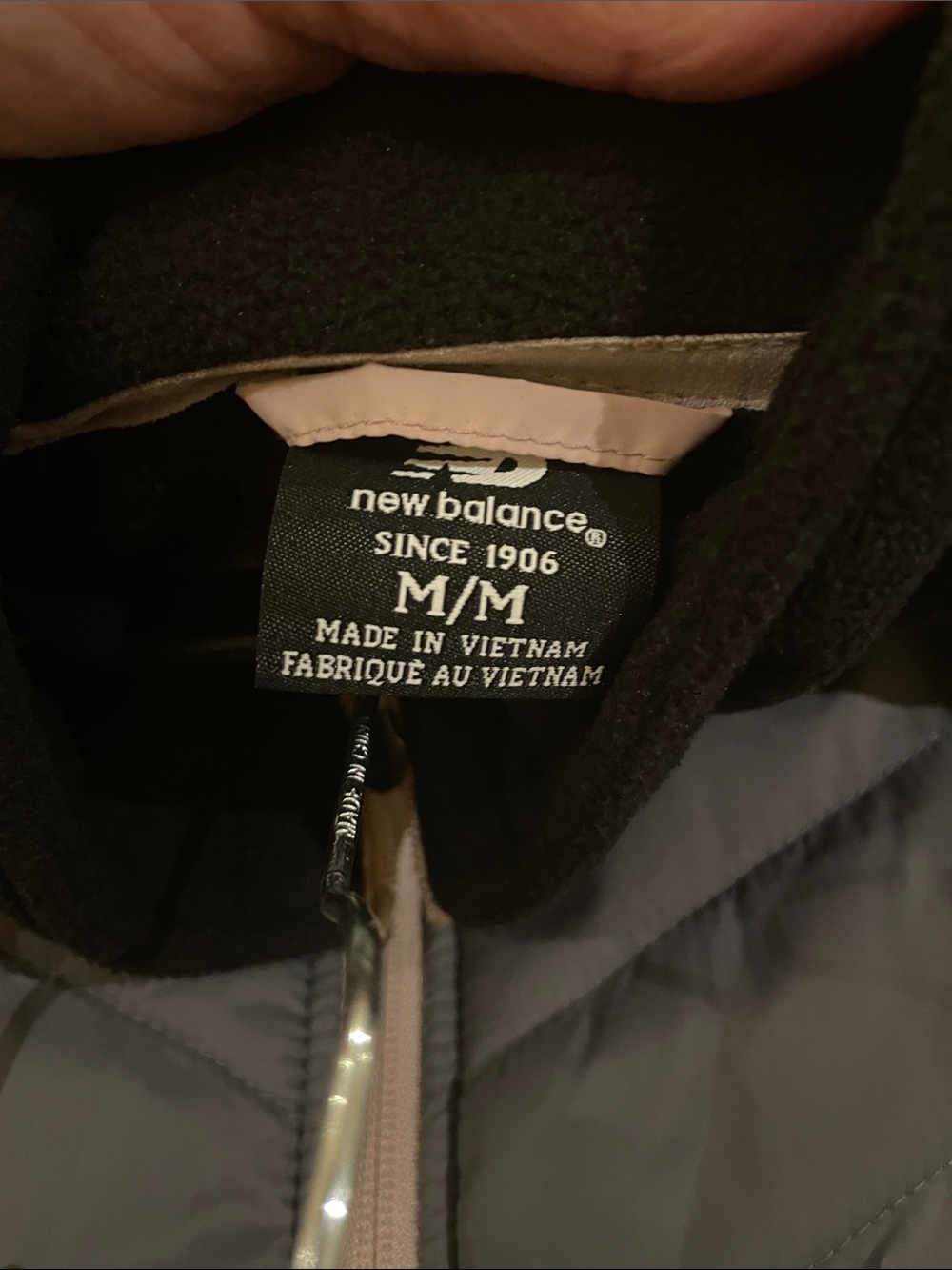New Balance Hybrid Puffer Fleece Jacket M Colorblock Athleisure - Picture 9 of 10